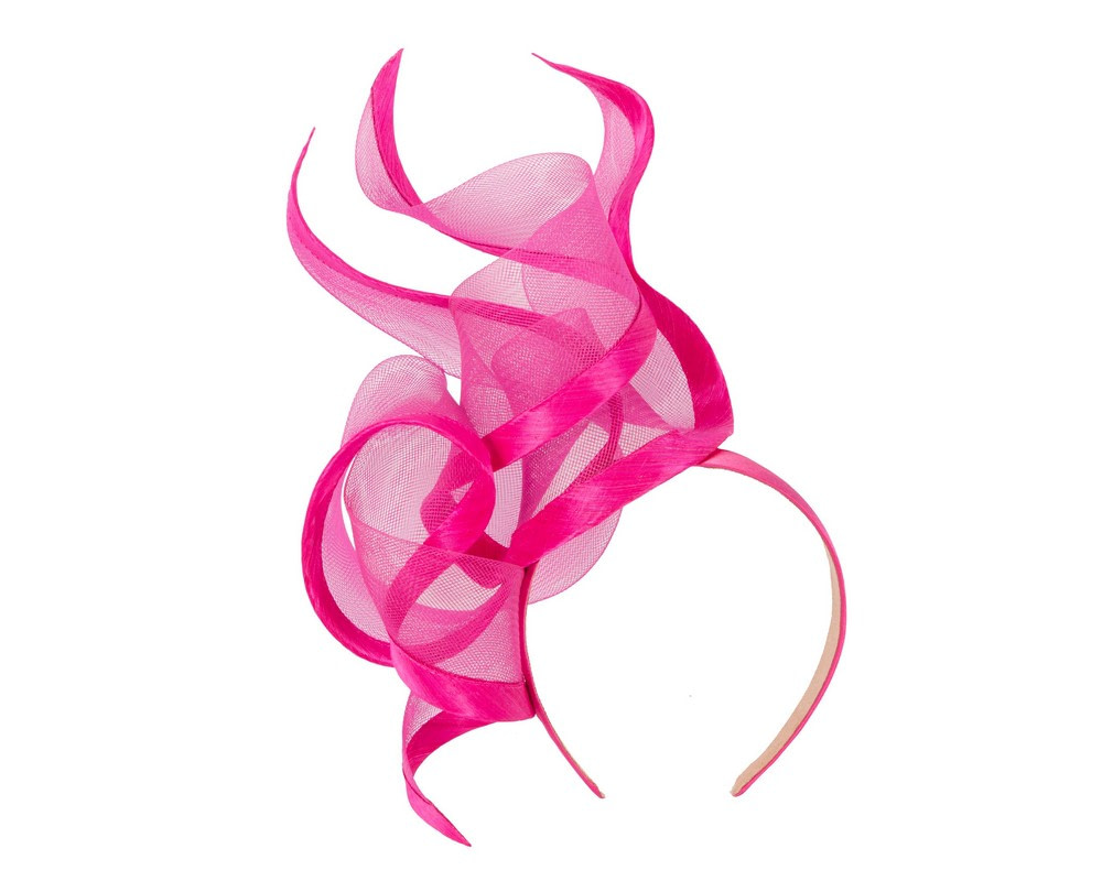 Exclusive tall hot pink fascinator by Fillies Collection - Fascinators.com.au Exclusive tall hot pink fascinator by Fillies Collection - Image 2