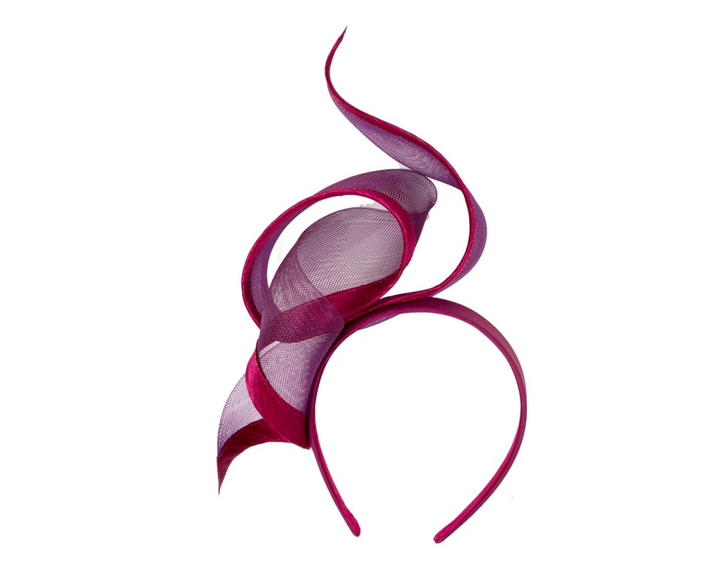 Bespoke magenta racing fascinator by Fillies Collection - Image 2