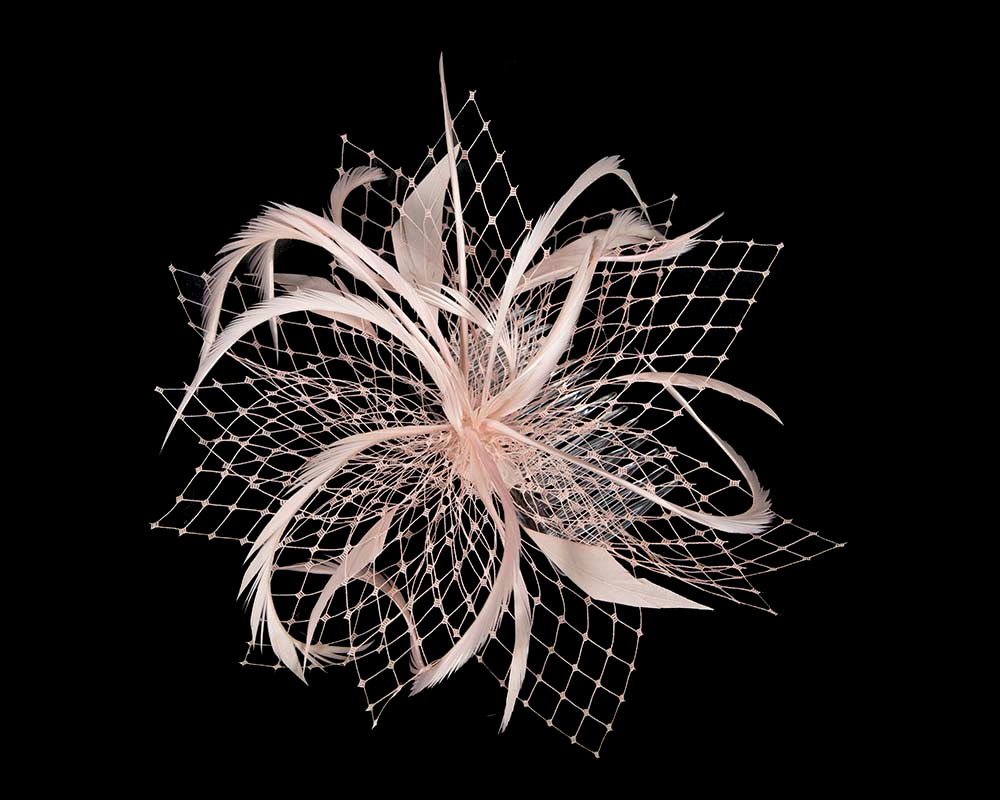 Pink custom made fascinator comb - Image 2