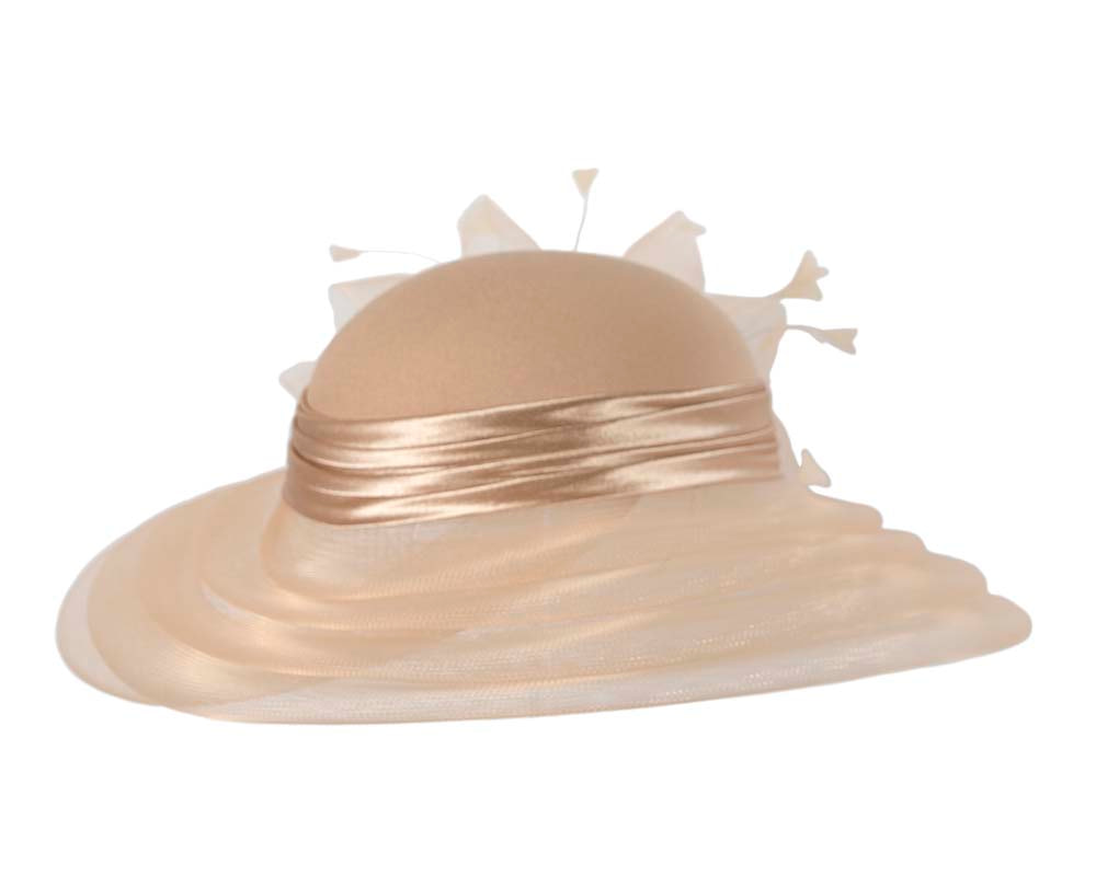 Cashew mother of the bride hat by Cupids Millinery Melbourne - Image 6