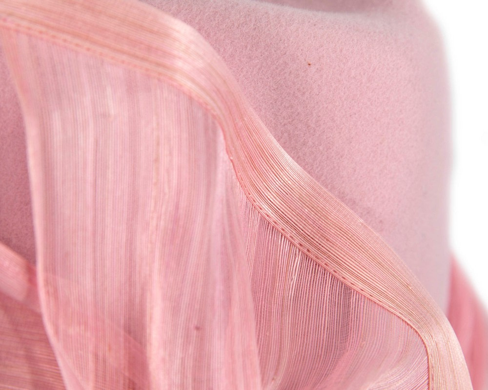 Fashion pink ladies winter felt fedora hat by Fillies Collection - Image 5