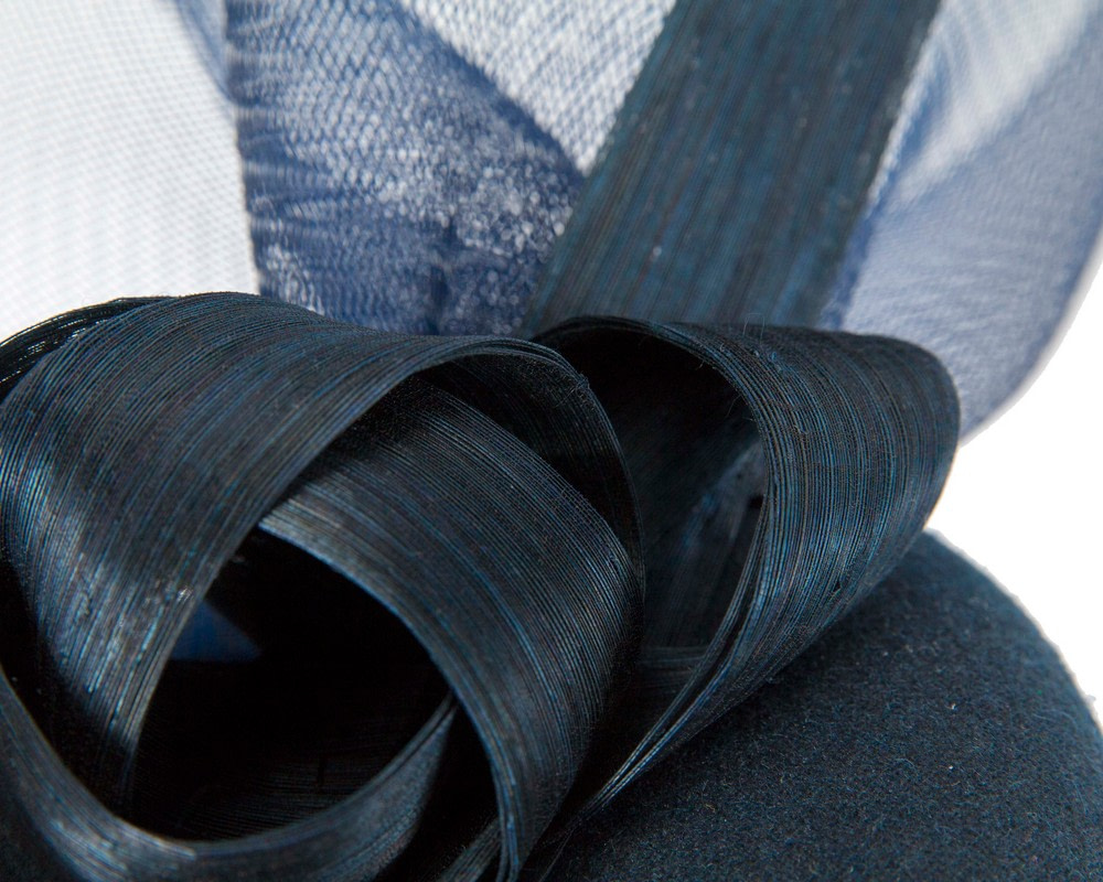 Large navy winter racing fascinator by Fillies Collection - Fascinators.com.au Large navy winter racing fascinator by Fillies Collection - Image 5