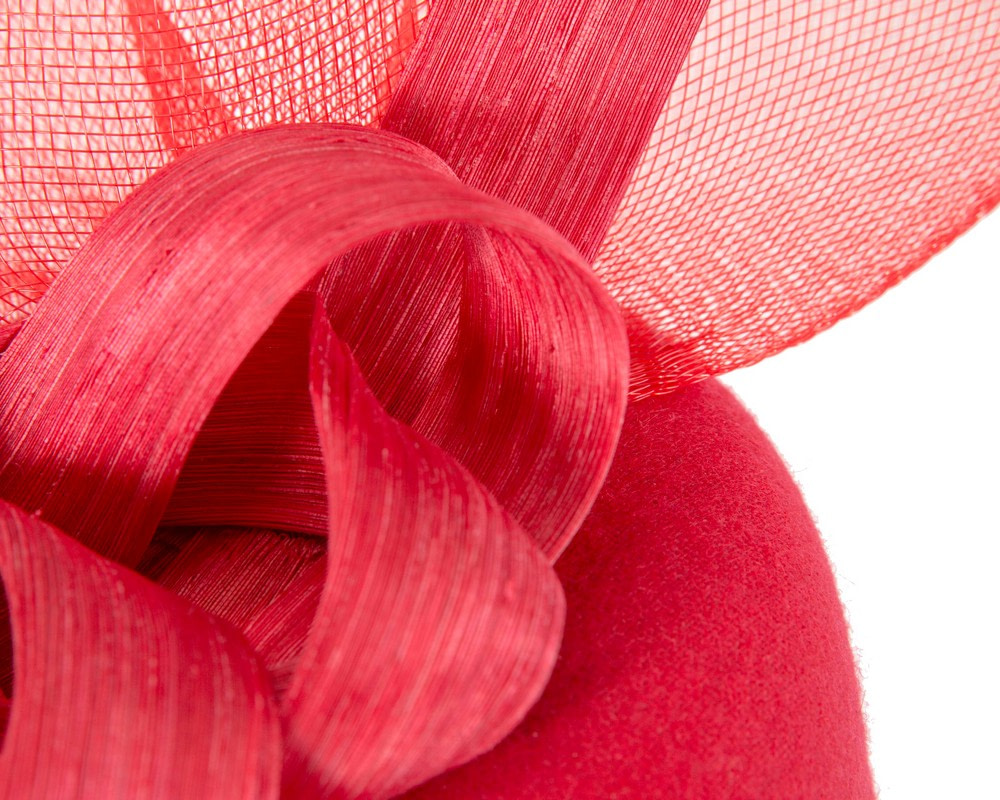 Large red winter racing fascinator by Fillies Collection - Fascinators.com.au Large red winter racing fascinator by Fillies Collection - Image 4