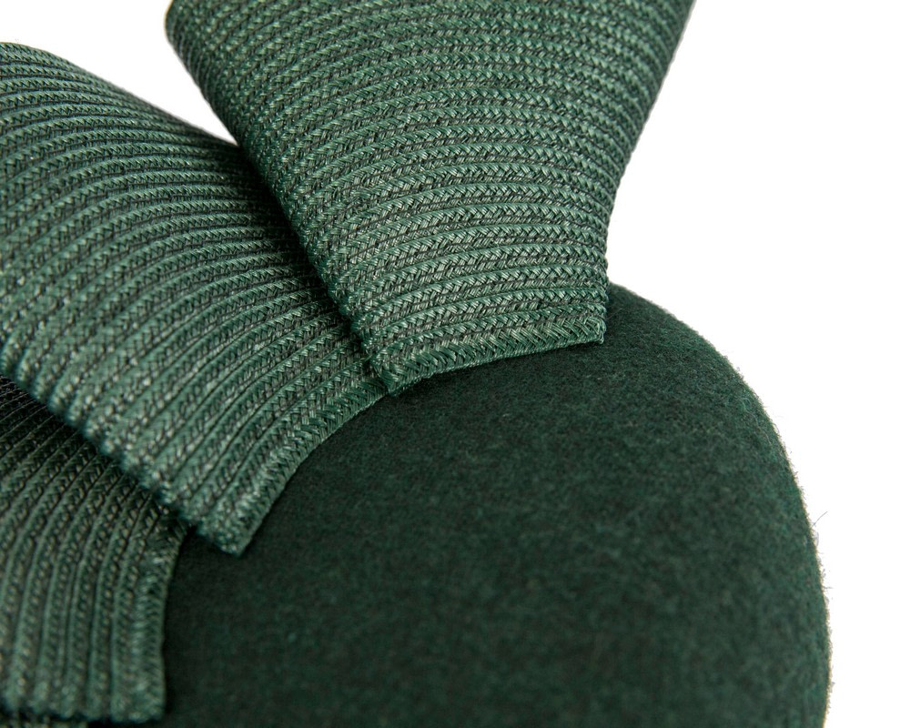 Green winter racing fascinator by Fillies Collection - Image 5