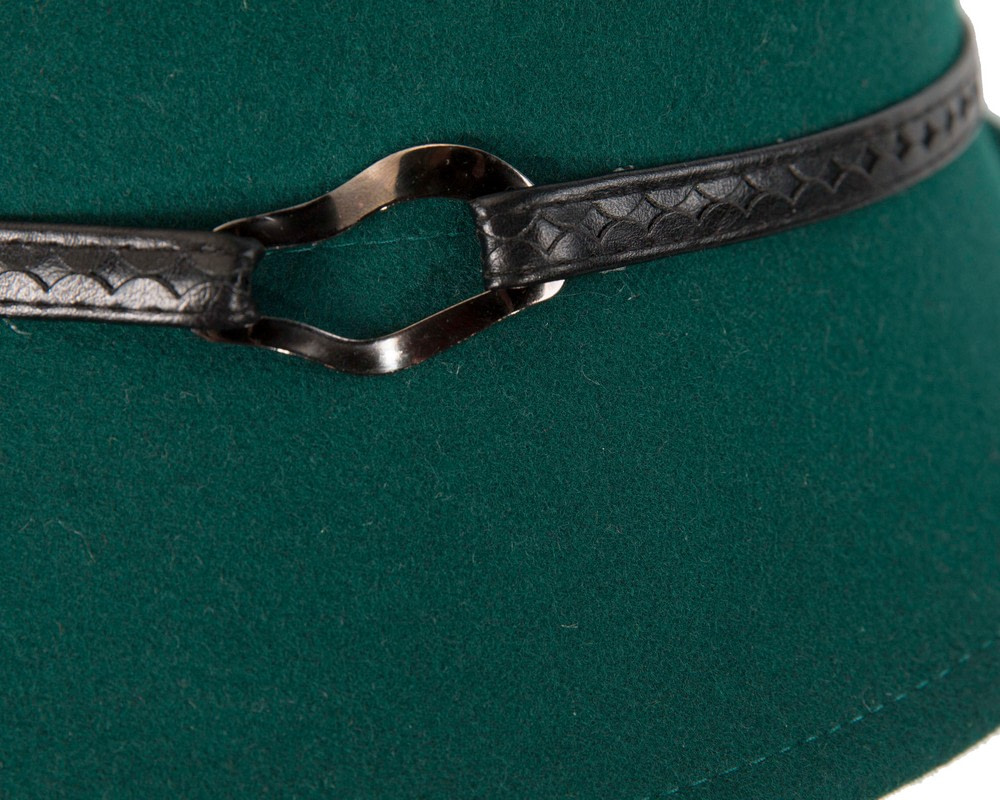 Green ladies winter felt fedora hat by Max Alexander - Image 5