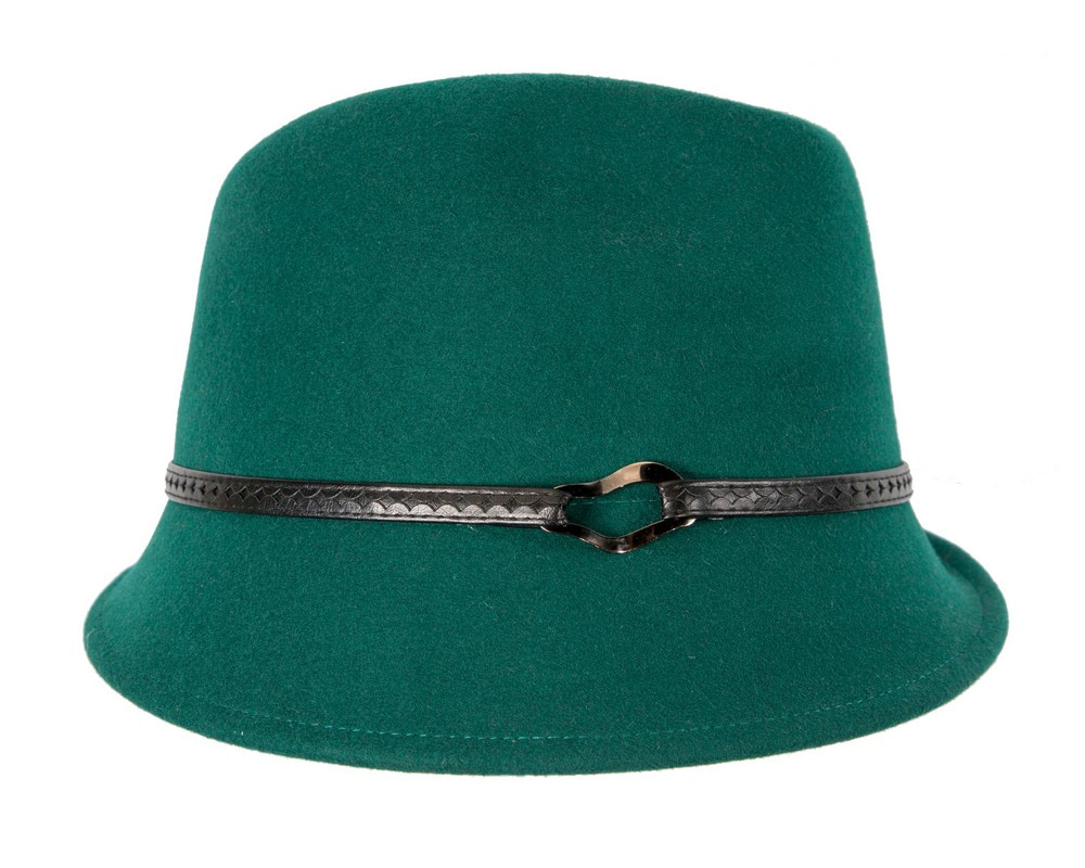 Green ladies winter felt fedora hat by Max Alexander - Image 4
