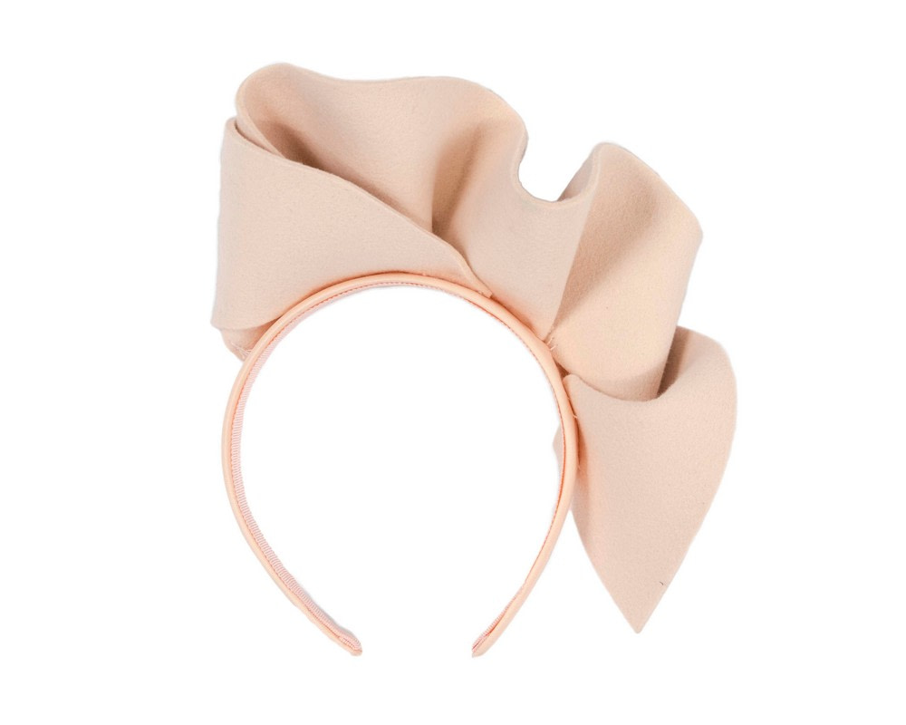 Nude felt winter fascinator by Max Alexander - Image 4