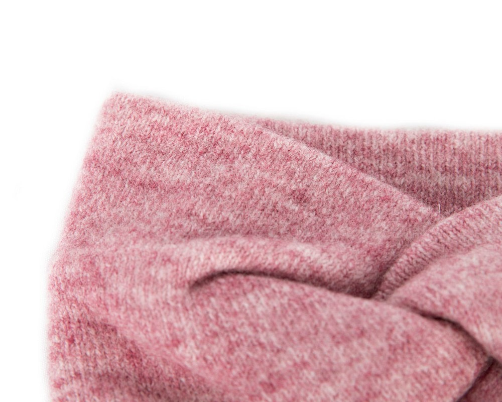 Pink European made woolen headband headscarf - Image 3