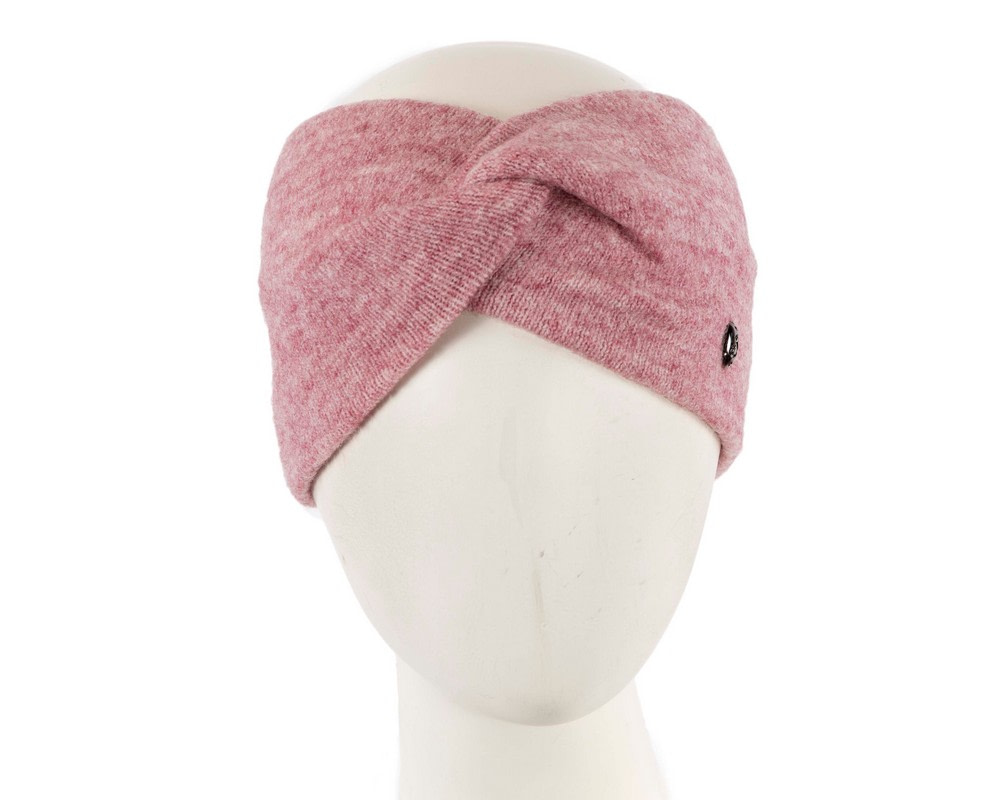 Pink European made woolen headband headscarf