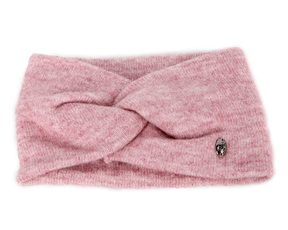 Pink European made woolen headband headscarf - Image 2