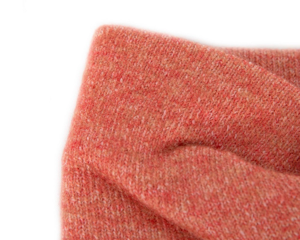Orange rust European made woolen headband headscarf - Image 3