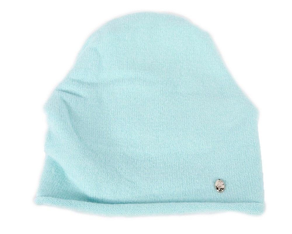 Light blue warm wool beanie. Made in Europe - Image 3