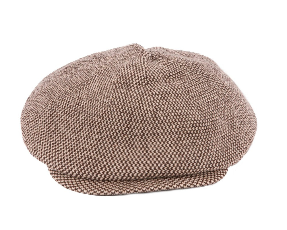 Classic warm brown wool beaked cap. Made in Europe - Image 3