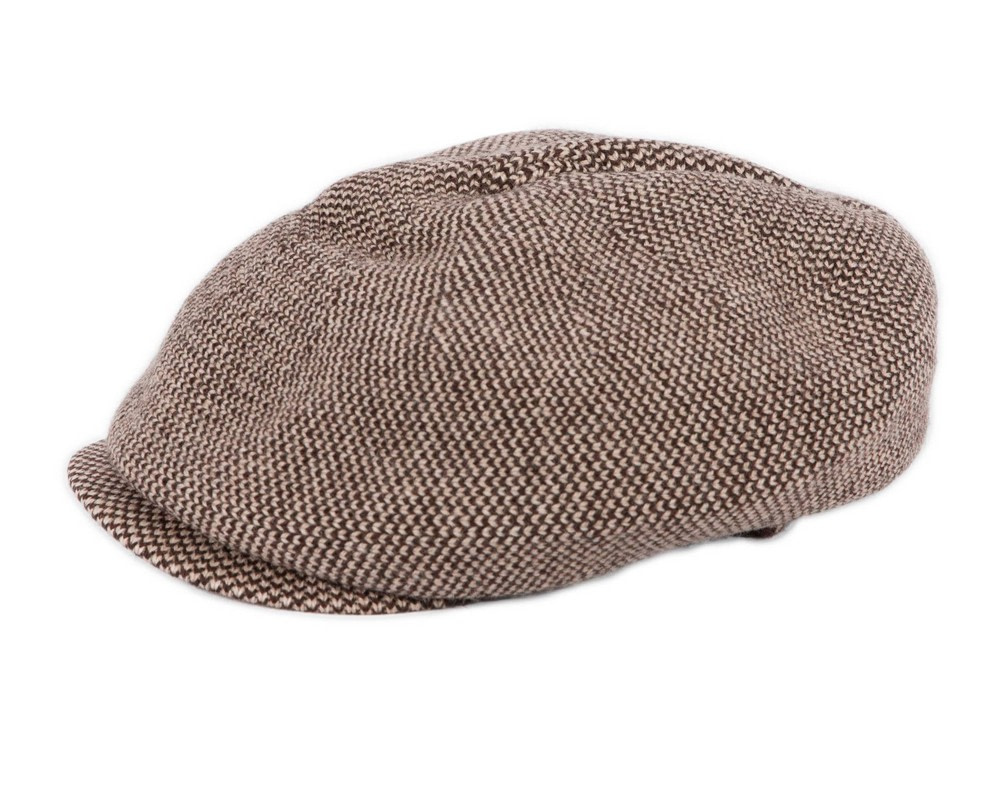 Classic warm brown wool beaked cap. Made in Europe - Image 2