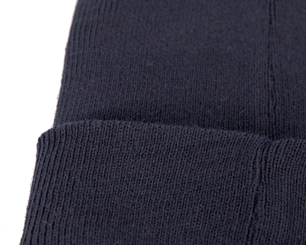 Woolen navy beanie ski hat - Image 3