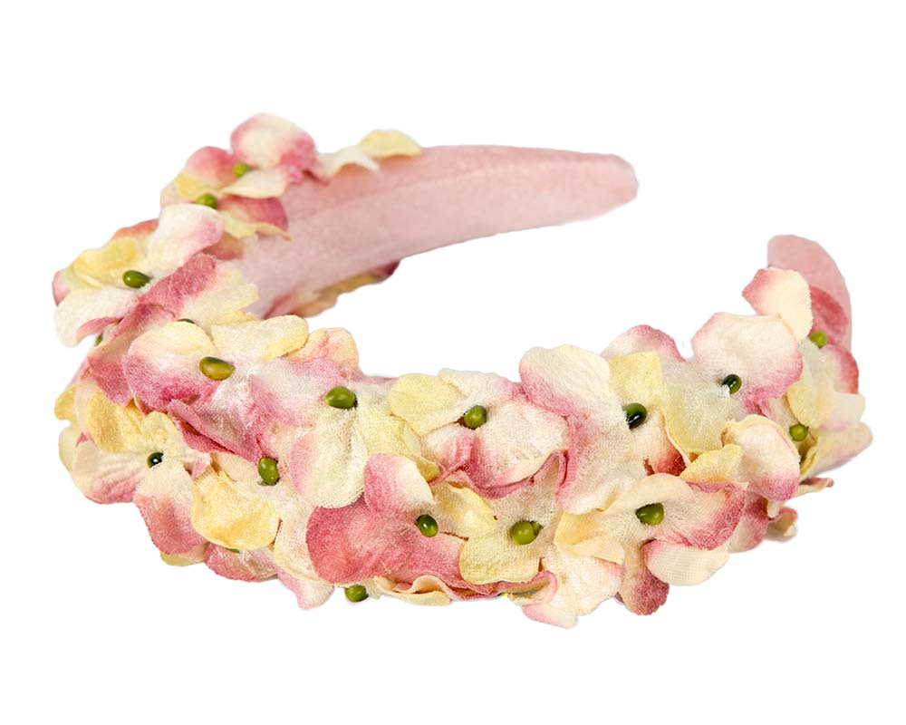 Pink velvet flower headband by Max Alexander - Image 4