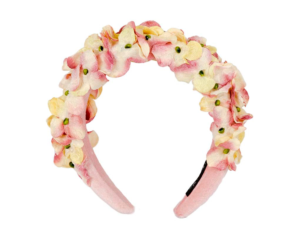 Pink velvet flower headband by Max Alexander - Image 2
