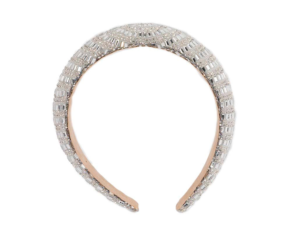 Shiny silver headband fascinator - Image 2