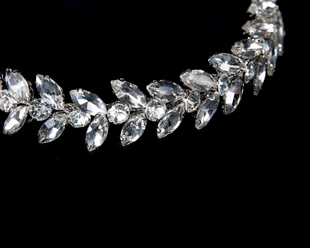 Petite gold crystal fascinator headband - Image 3