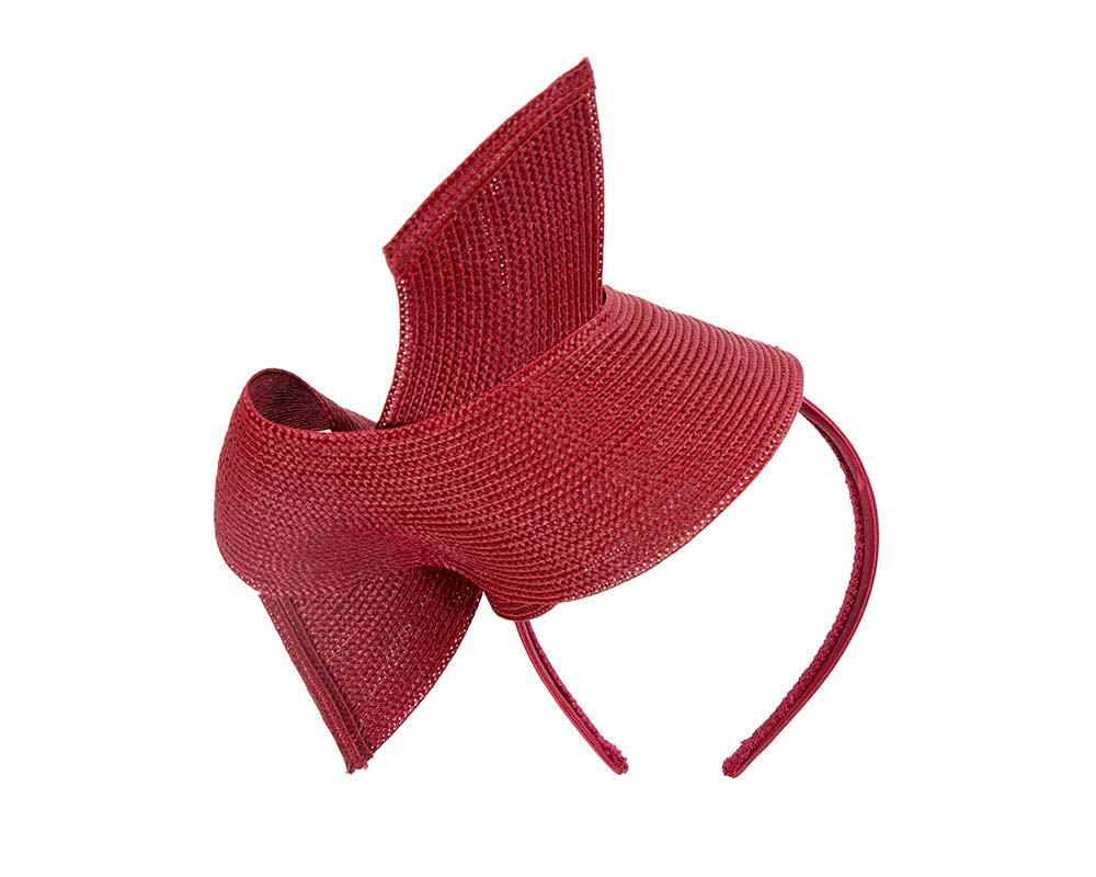 Burgundy Australian Made racing fascinator by Max Alexander - Image 6