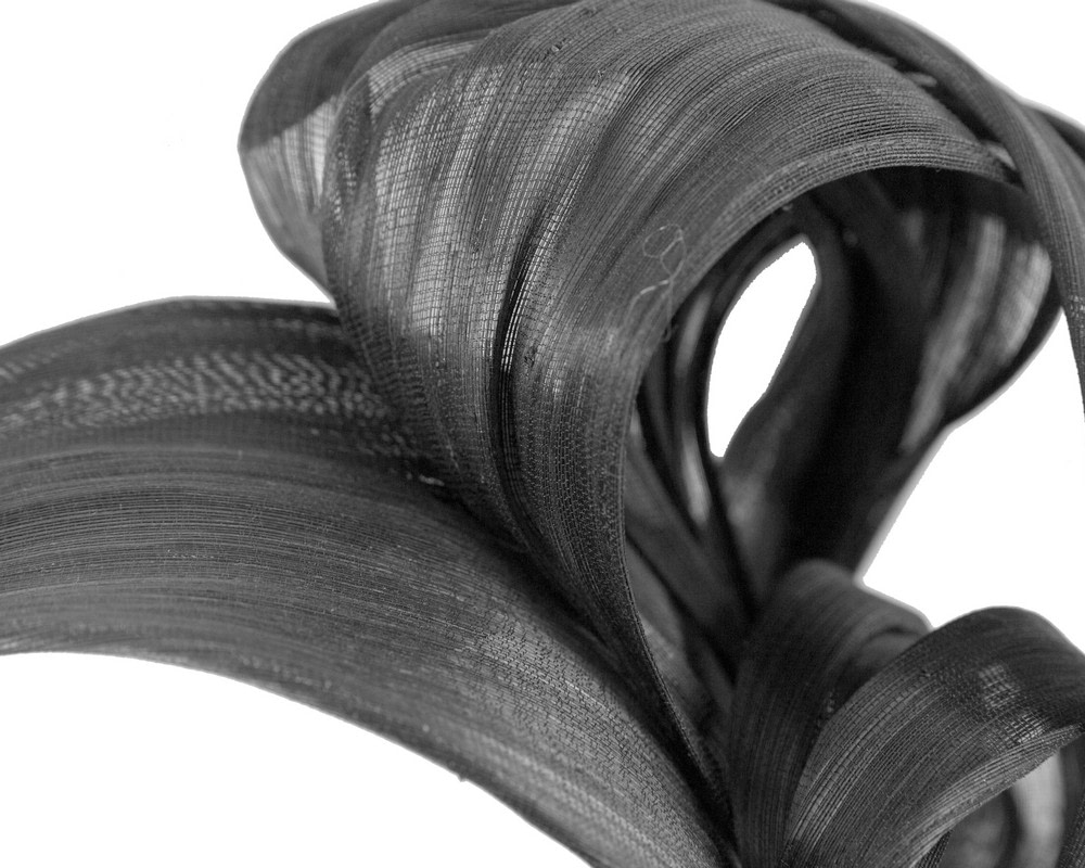 Black retro headband racing fascinator by Fillies Collection - Fascinators.com.au Black retro headband racing fascinator by Fillies Collection - Image 3