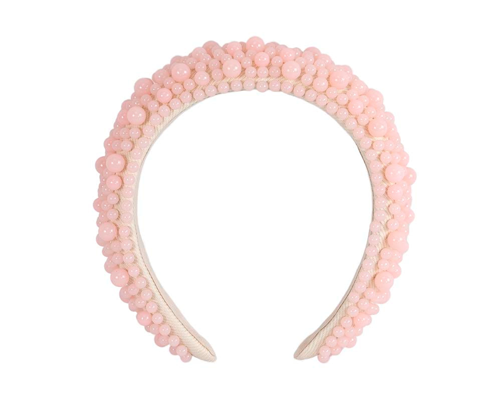 Light pink pearls fascinator headband - Image 2