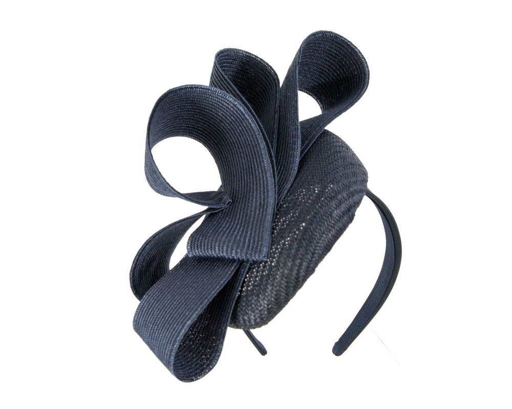 Bespoke navy pillbox fascinator by Fillies Collection - Fascinators.com.au Bespoke navy pillbox fascinator by Fillies Collection - Image 2