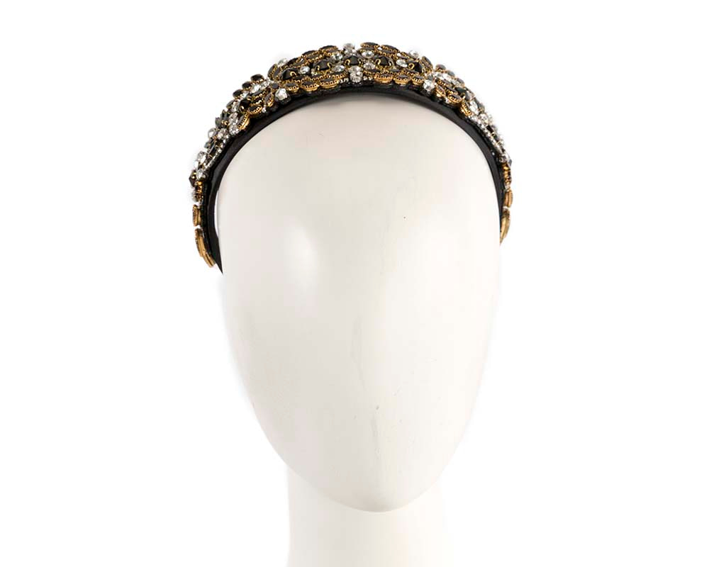 Black & gold fascinator headband by Max Alexander