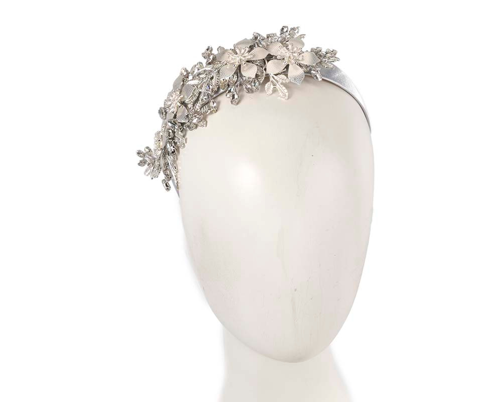 Silver jewellery fascinator headband