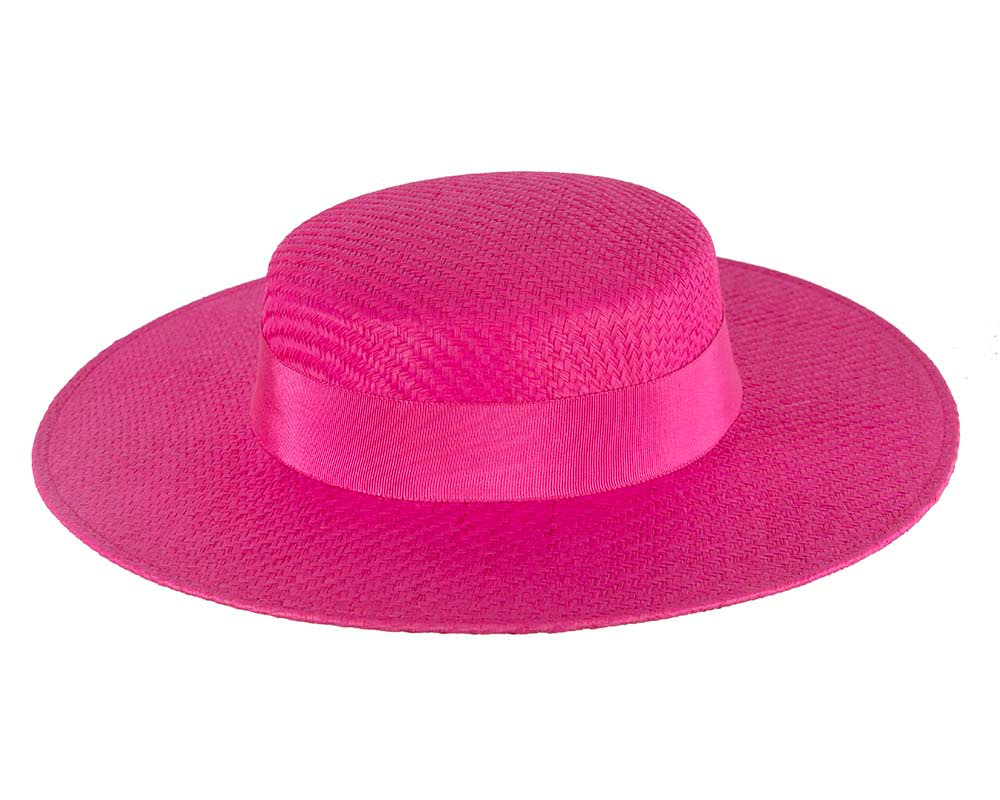 Fuchsia boater hat by Max Alexander - Image 5