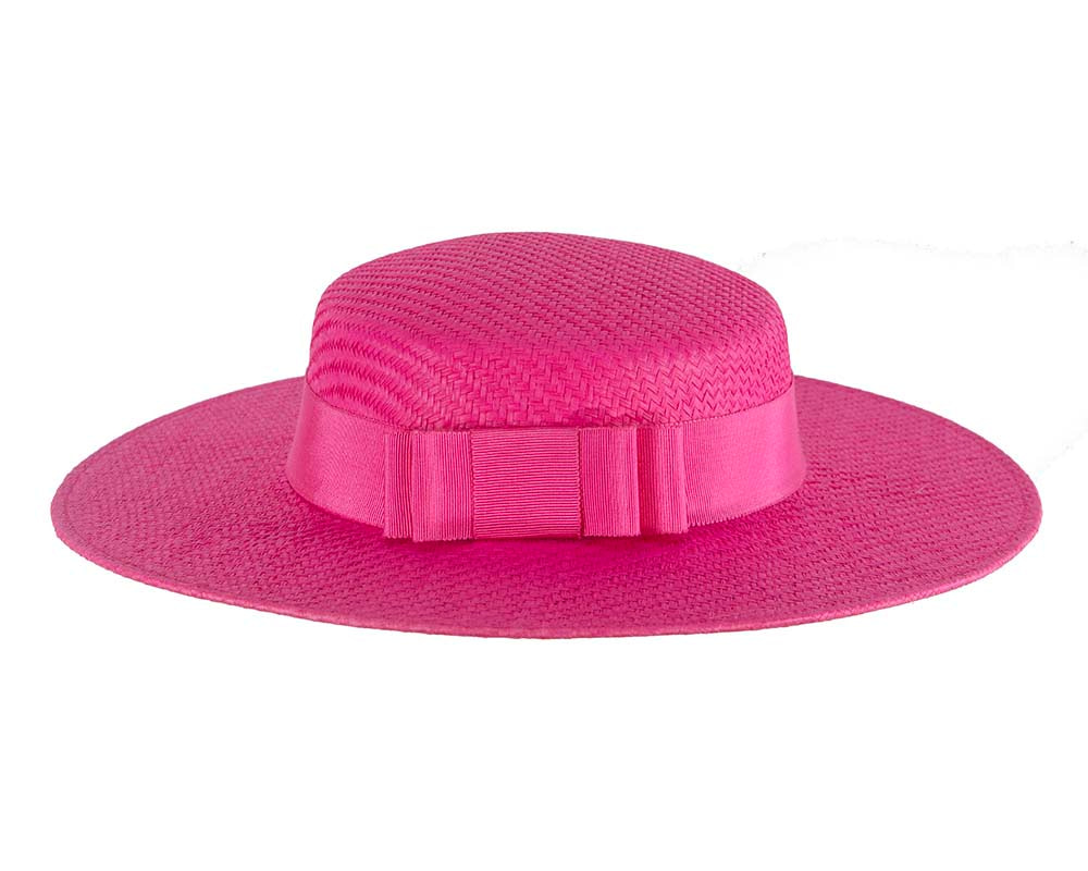 Fuchsia boater hat by Max Alexander - Image 3