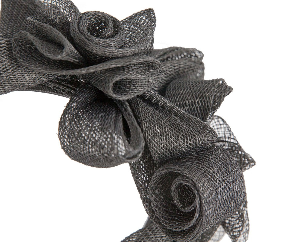 Black curly fascinator by Max Alexander - Fascinators.com.au Black curly fascinator by Max Alexander - Image 3