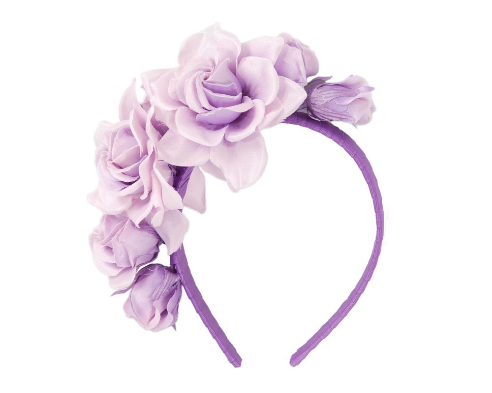 Elegant lilac flower headband by Max Alexander - Fascinators.com.au Elegant lilac flower headband by Max Alexander - Image 2