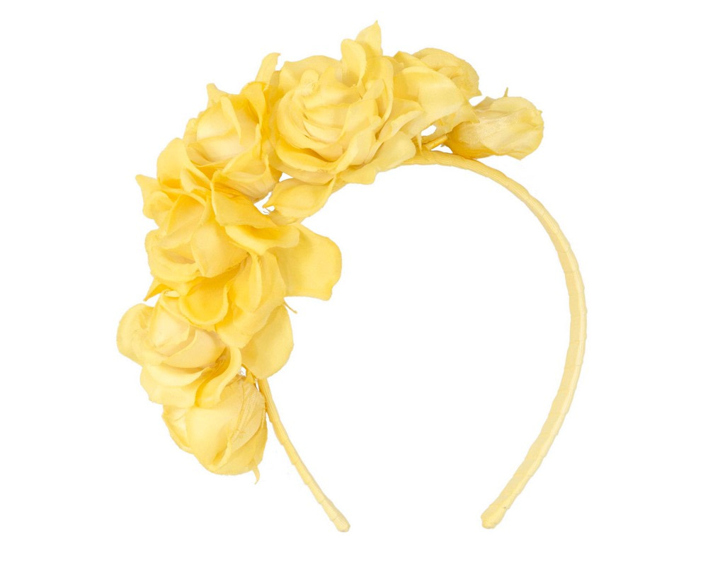 Elegant yellow flower headband by Max Alexander - Image 2