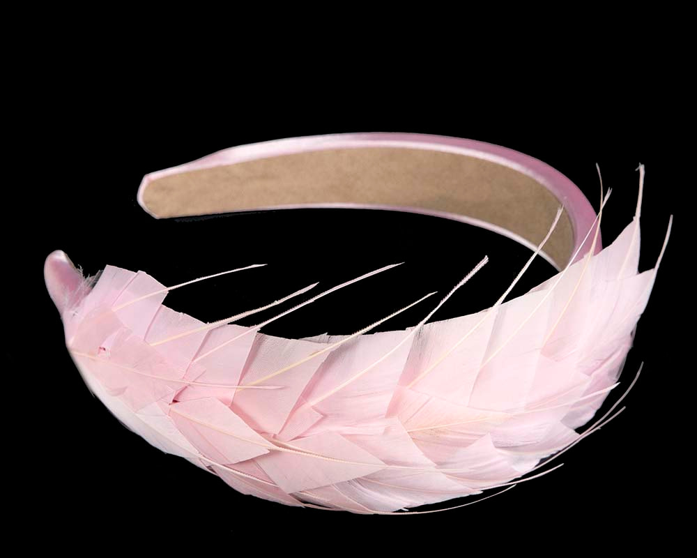 Pink feather fascinator headband - Image 4