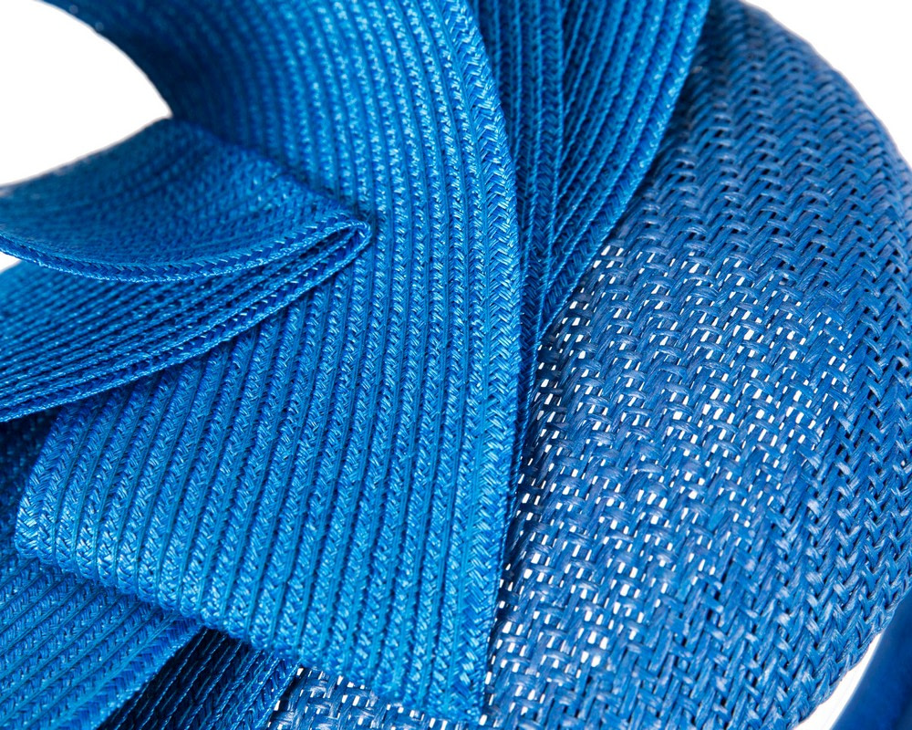 Bespoke royal blue pillbox fascinator by Fillies Collection - Image 5