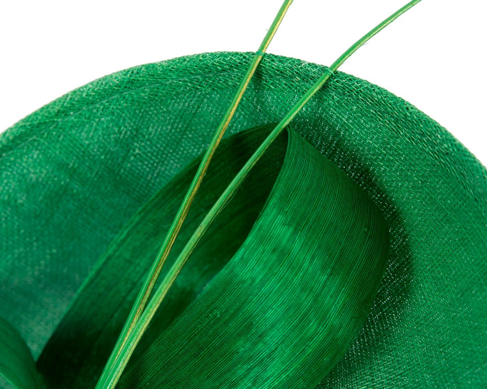 Green fascinator with bow and feathers - Fascinators.com.au Green fascinator with bow and feathers - Image 3