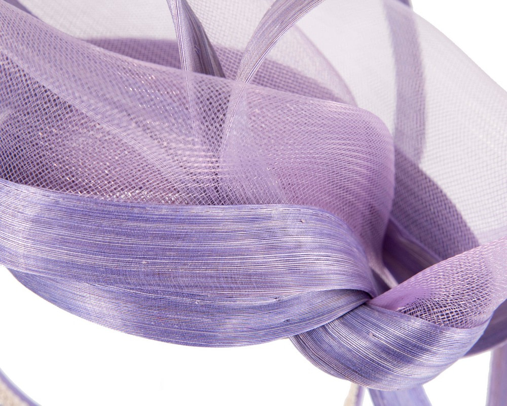 Bespoke Lilac fascinator by Fillies Collection - Image 5