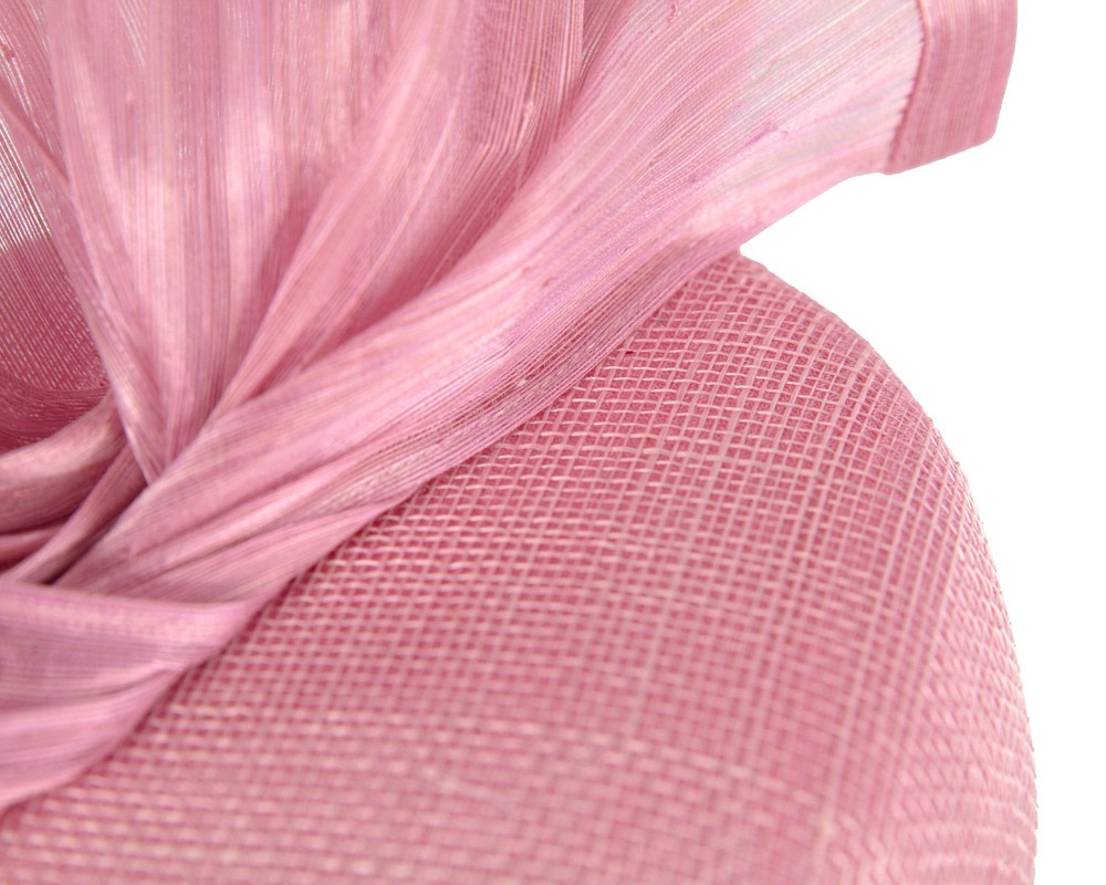 Bespoke dusty pink spring racing fascinator pillbox by Fillies Collection - Image 5