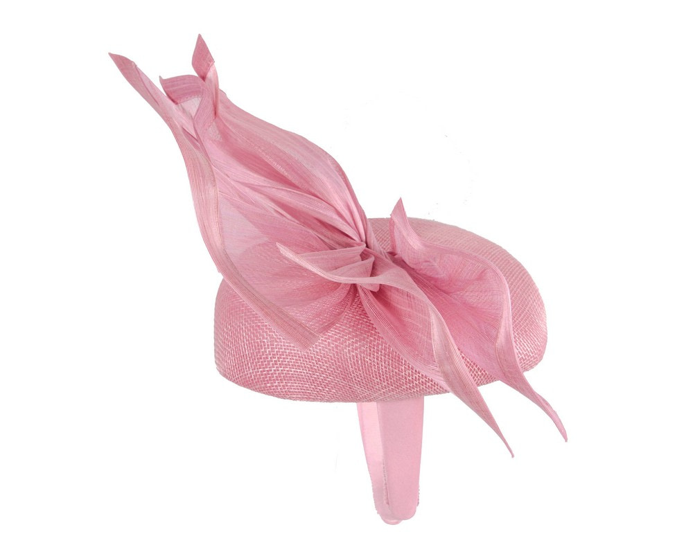 Bespoke dusty pink spring racing fascinator pillbox by Fillies Collection - Image 4