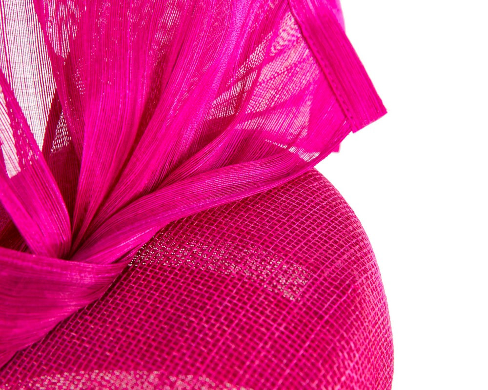 Bespoke magenta spring racing fascinator pillbox by Fillies Collection - Image 5