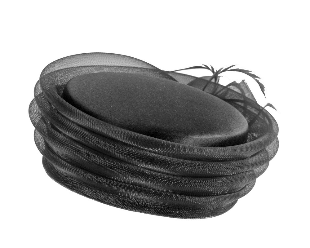 Black custom made fashion hat by Cupids Millinery - Image 7