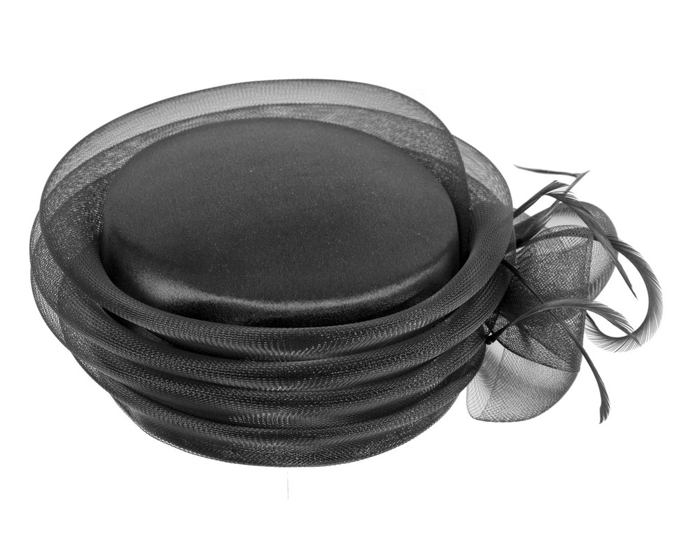 Black custom made fashion hat by Cupids Millinery - Image 5