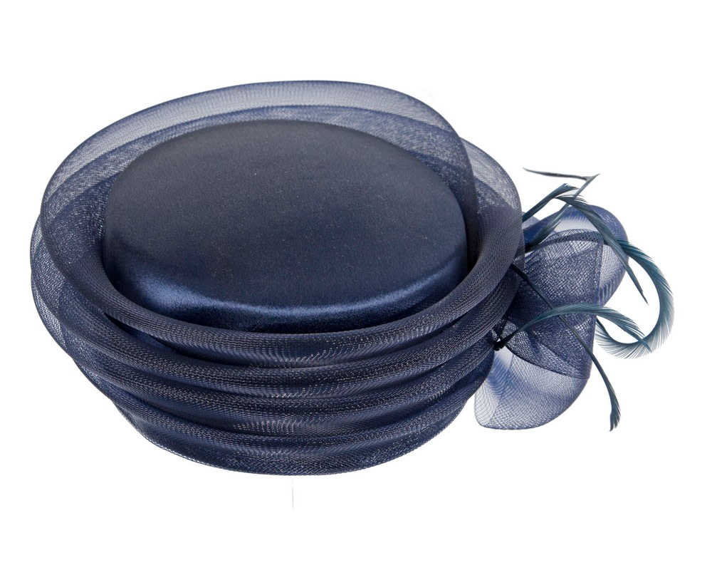 Navy custom made fashion hat by Cupids Millinery - Image 5