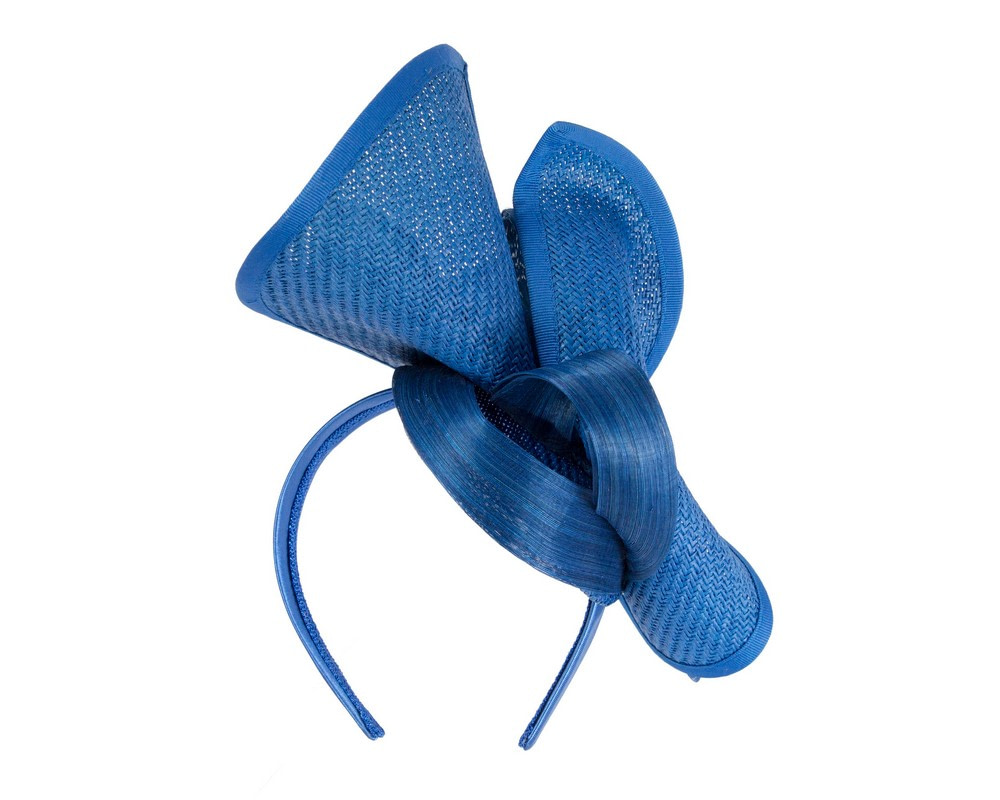 Royal blue designers racing fascinator with bow by Fillies Collection - Fascinators.com.au Royal blue designers racing fascinator with bow by Fillies Collection - Image 6