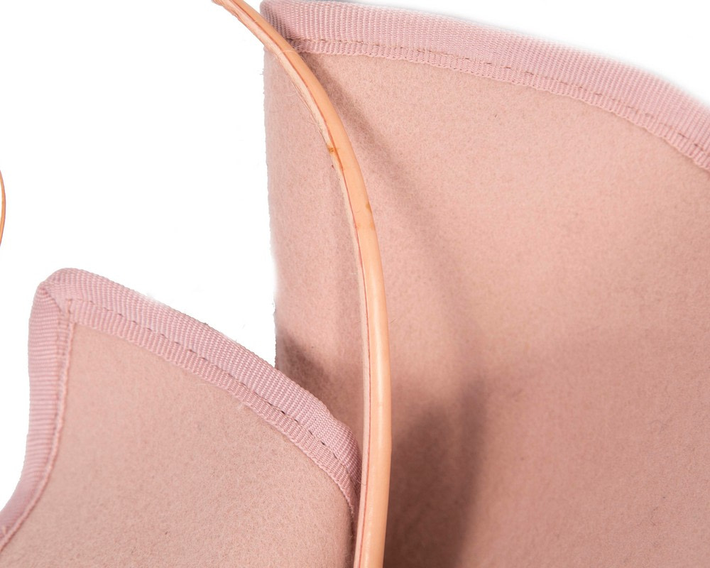 Blush felt winter fascinator by Fillies Collection - Fascinators.com.au Blush felt winter fascinator by Fillies Collection - Image 3