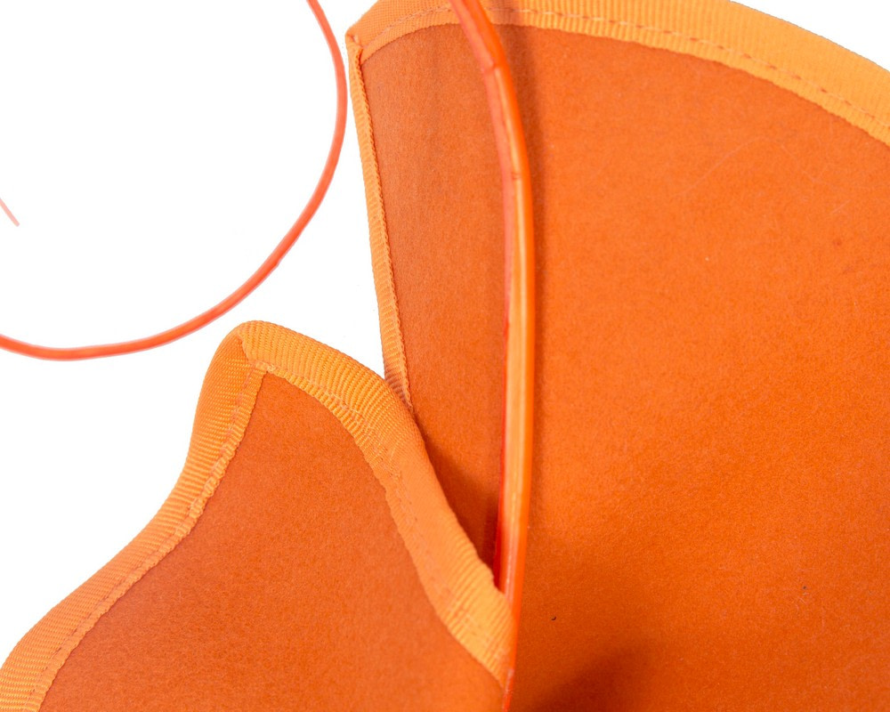 Orange felt winter fascinator by Fillies Collection - Image 3