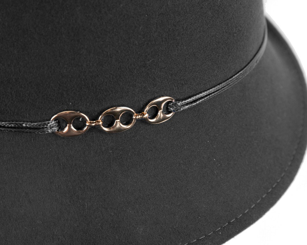 Black ladies felt trilby hat by Max Alexander - Image 5