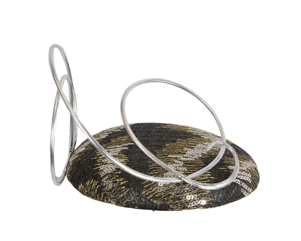 Bespoke black and silver fascinator by Fillies Collection - Image 5