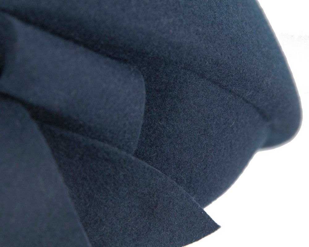 Stylish navy winter fashion beret hat - Image 5